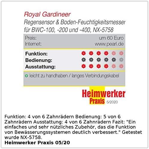 Immagine prodotto Royal Gardineer Computer per l'irrigazione e set di misuratori di pioggia e umidità del suolo (Computer per l'irrigazione)