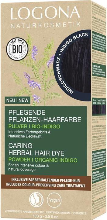 Actual product image Logona Plant hair color powder (Indigo black)