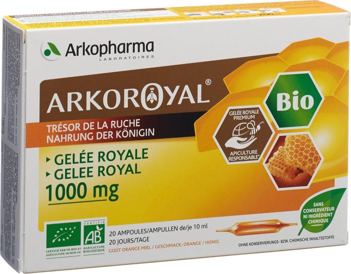 Actual product image Arkopharma Arkoroyal Bio Gelée Royal 1000mg (20 Piece, Ampoule, 385 g)