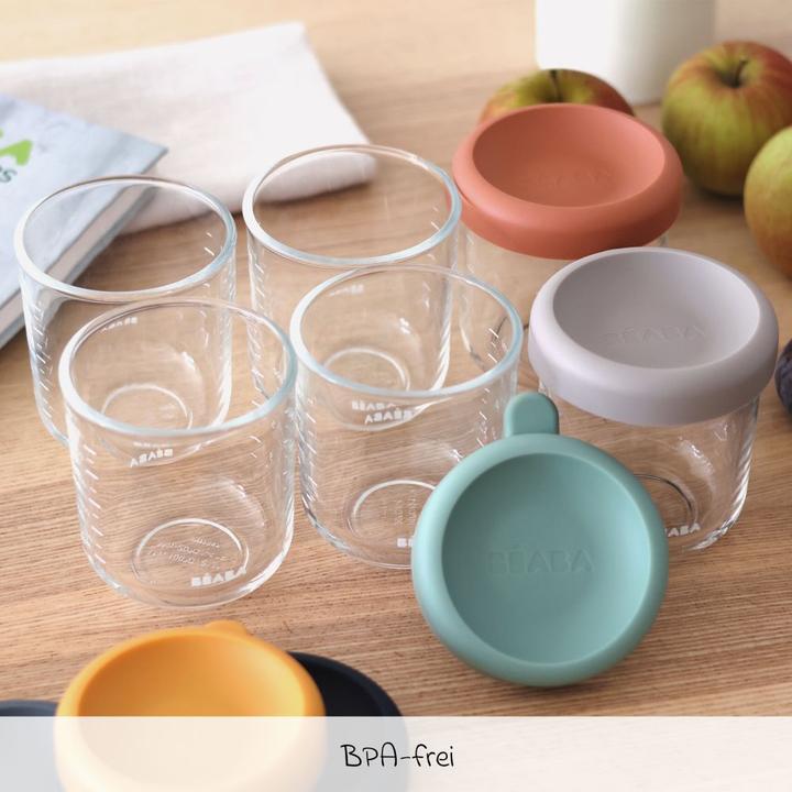Actual product image Beaba Glass portions 6 pcs. 250ml (Sun mix)