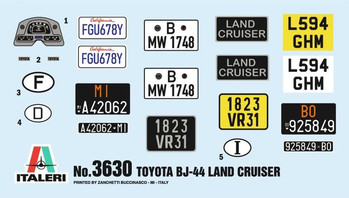 Immagine prodotto Italeri Auto modello 1:24 Toyota BJ 44 LandCruiser So./Ha.Top