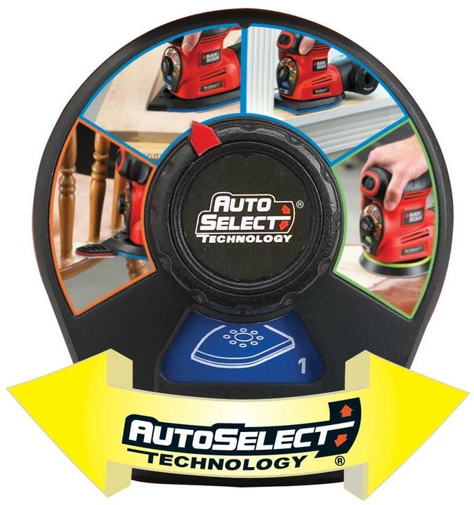 Actual product image Black & Decker Autoselect® 4-in-1 Multisander KA280K (Multi sanders, 220 W)