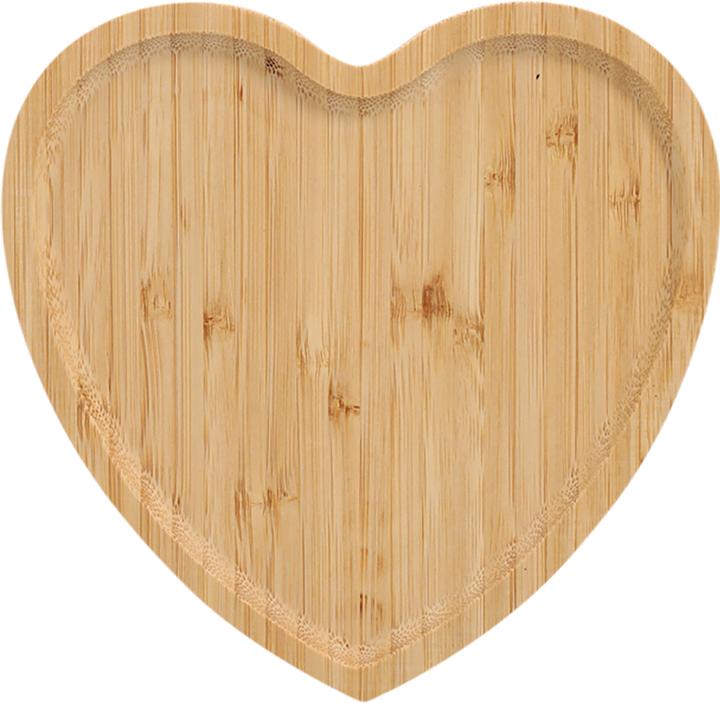 Image du produit Zeller Present Plateau de service Coeur Bambou 20.5x21 cm