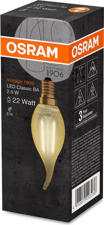 Image du produit Osram millésime 1906 (E14, 2.50 W, 220 lm, 1 x, F)