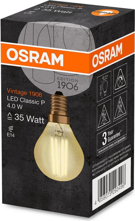 Osram vintage 1906 (E14, 4.50 W, 420 lm, 1 x, F)