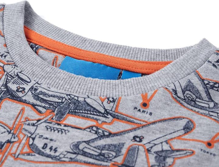 Immagine prodotto VidaXL Felpa da bambino grigio melange 104,Materiale: 85% cotone (104)