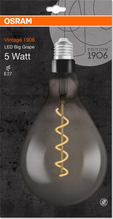 Produktbild Osram Vintage 1906 Led Classic A (E27, 5 W, 110 lm, 1 x, G)