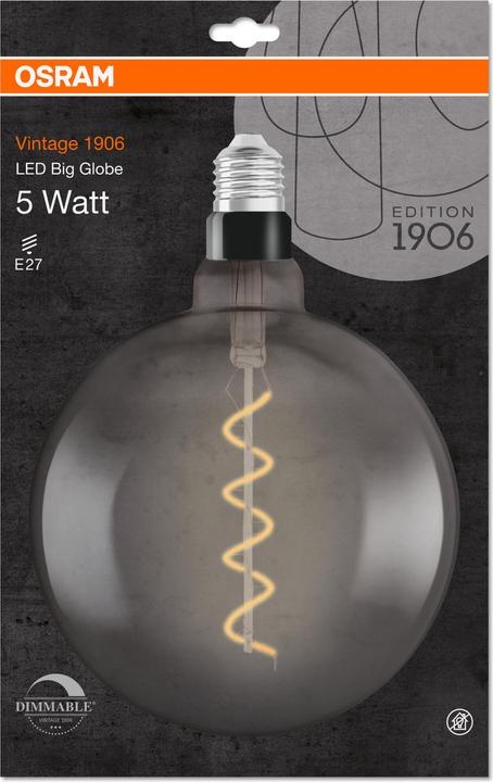 Produktbild Osram Vintage 1906 Led Classic Globe (E27, 5 W, 110 lm, 1 x, G)