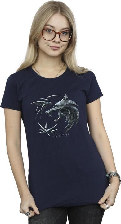 Immagine prodotto Netflix The Witcher Wolf Logo Maglietta Donna (L)