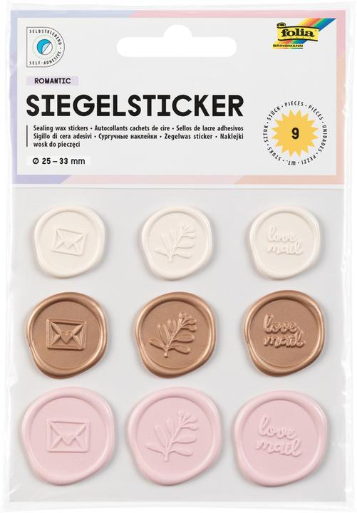 Produktbild Folia Siegel Sticker ROMANTIC, 9 Stück
