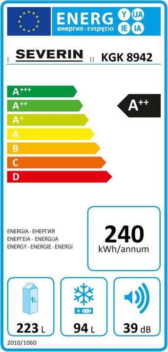 Energie-Label Severin KGK8942 (341 l)