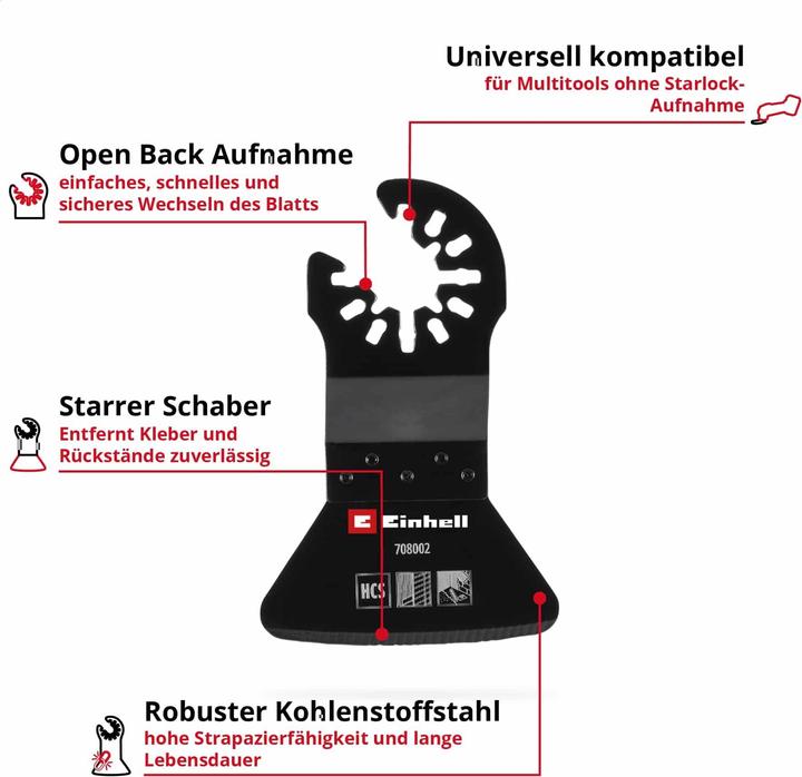 Actual product image Einhell Schaber, 708002, HCS, Starr, 52 mm