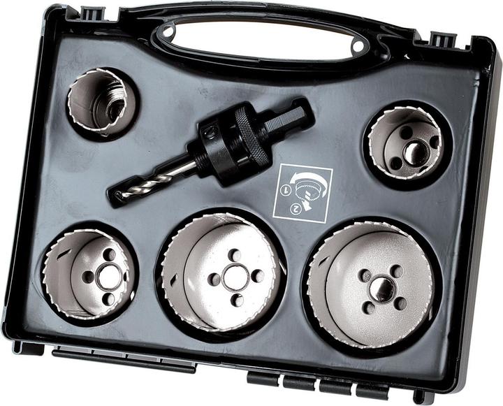 Actual product image wolfcraft wolfcraft 1 Lochsägen-Set BiM ø40,54,65,68,74,86mm (40, 54, 65, 68, 74 mm, 86 mm)