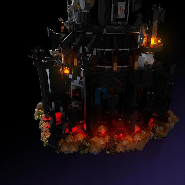 Actual product image Light my bricks LMB 2.0 LEGO 10333 The Lord of the Rings: Barad-dûr Light Kit