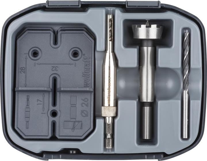 Produktbild wolfcraft wolfcraft 1 Scharnierloch-Set 26 mm (26 mm)