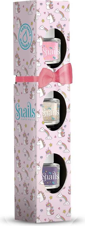 Snails Set regalo di 3 smalti per unghie mini unicorno (MQ6)