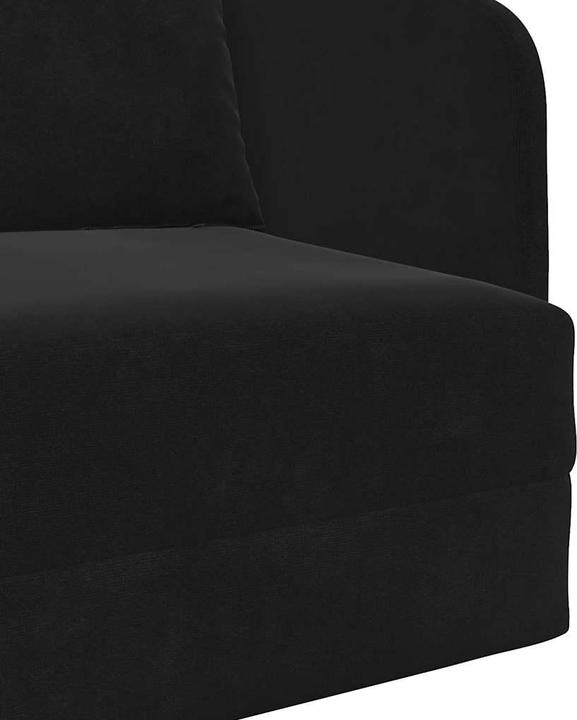 Produktbild VidaXL Boden Sofa Bett 2-in-1 Schwarz 65x80x83 cm Samt