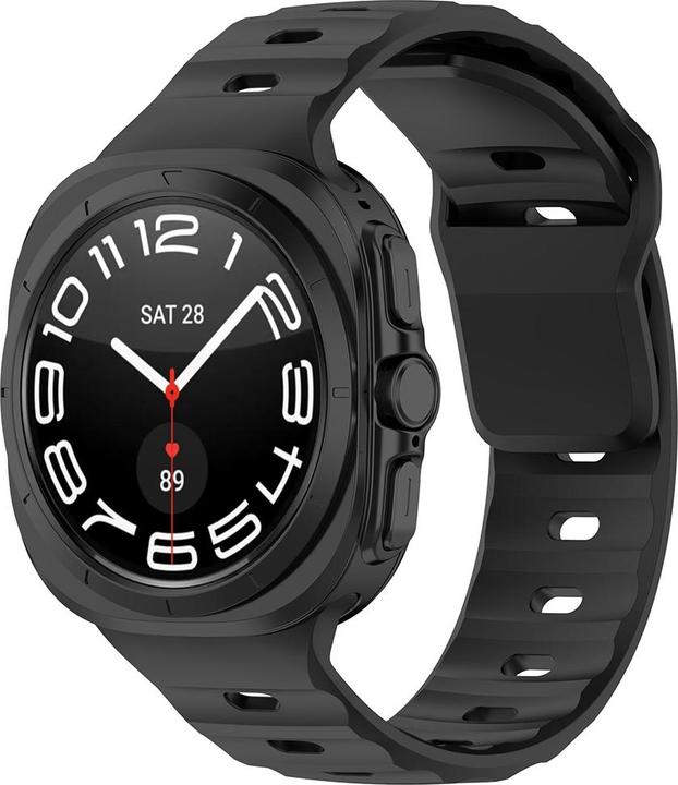 Techsuit - Watchband (W055) - Samsung Galaxy Watch Ultra 47mm - Black (Silicone)