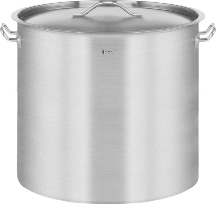 Produktbild Royal Catering Kochtopf Induktion 12 Liter Kochtopf + Deckel Suppentopf Rostfrei Topf Eintopf (25 cm, Kochtopf, Edelstahl)
