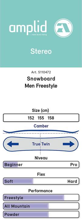 Produktbild Amplid Stereo Herren Snowboard 19/20 (155)