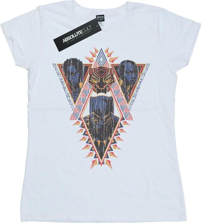 Black Panther Tribal Heads TShirt aus Baumwolle