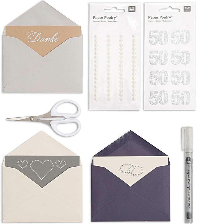 Produktbild Rico Design Paper Poetry Essentials Umschlag B6 Elfenbein, Position (B6, 50 x)