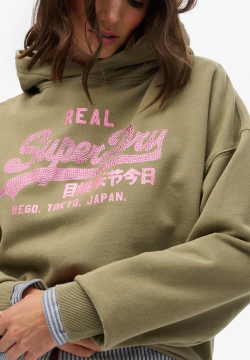 Produktbild Superdry Vintage Logo Hoodie mit Strassbesatz (12XL)