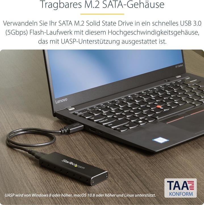 Image du produit StarTech BOÎTIER USB 3.0 À M.2 SSD (M.2 2230, M.2 2242, M.2 2260, M.2)