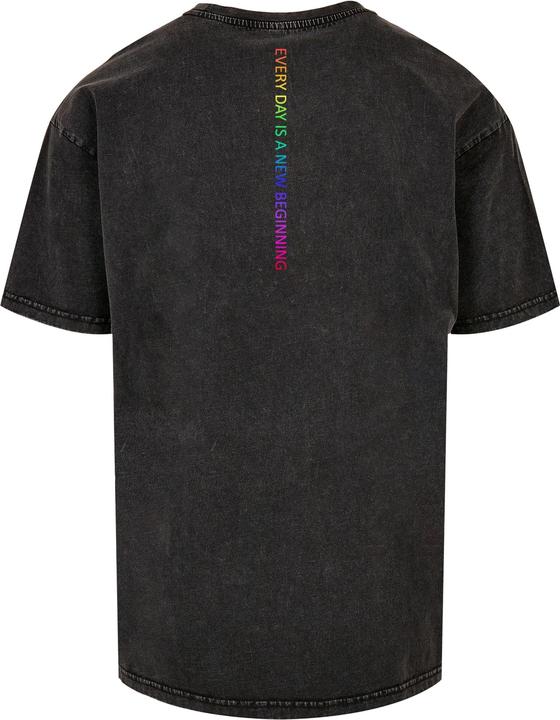 Actual product image Merchcode Hope Rainbow Acid Washed Heavy Oversized Tee - 112853 (XL)