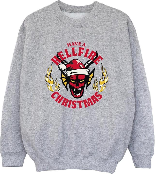 Netflix Stranger Things Hellfire Christmas Sweatshirt Jungen (140, 146)