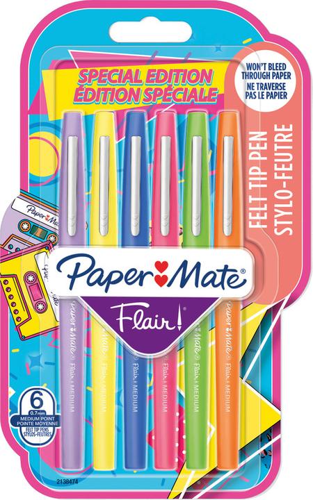 Actual product image Paper Mate Paper:Mate Flair RETRO fibre-tip pens, case of 6 (6 x)