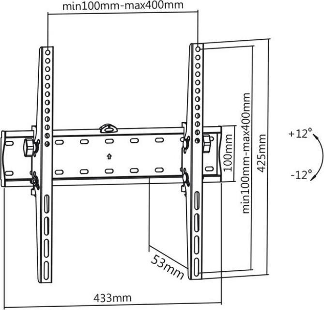 Produktbild Maclean MC-665 TV-Halterung (55 Zoll) (Wand, 55", 40 kg)