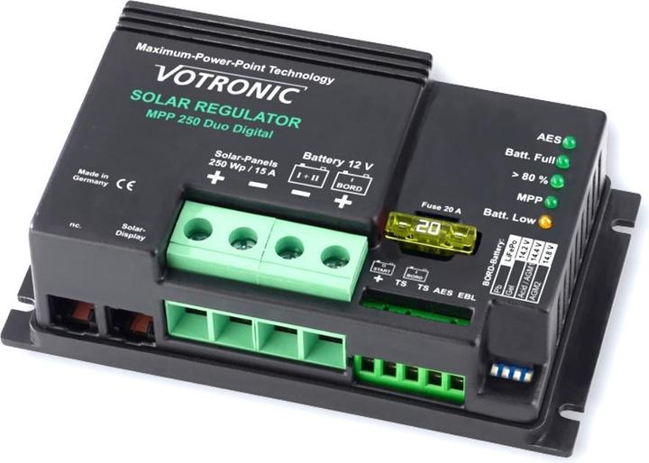 Image du produit Votronic 1715 MPP 250 Duo Digital 15A 12V MPPT Régulateur de charge solaire pour deux batteries