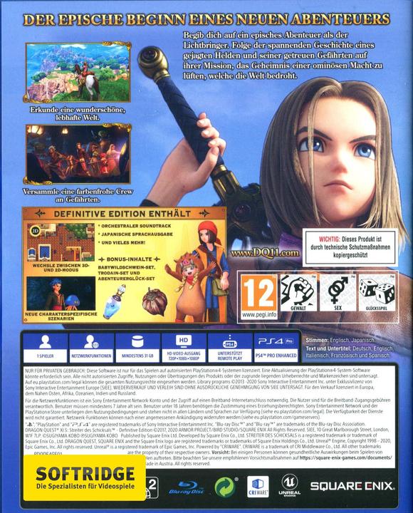 Produktbild Square Enix Dragon Quest 11 S: Streiter des Schicksals - Definitve Edition (PS4, DE)