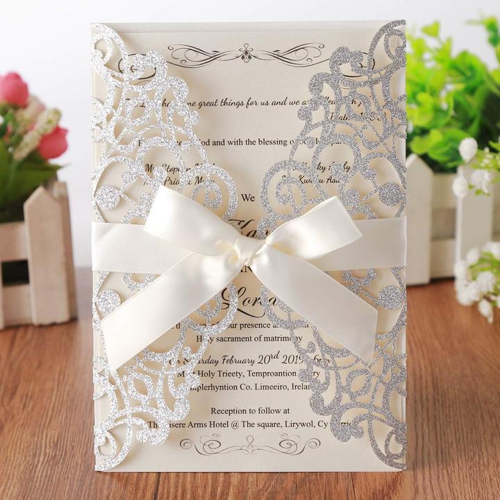 Immagine prodotto Hosmsua 20 pezzi. Biglietti di invito al matrimonio in bianco (20 pz.)