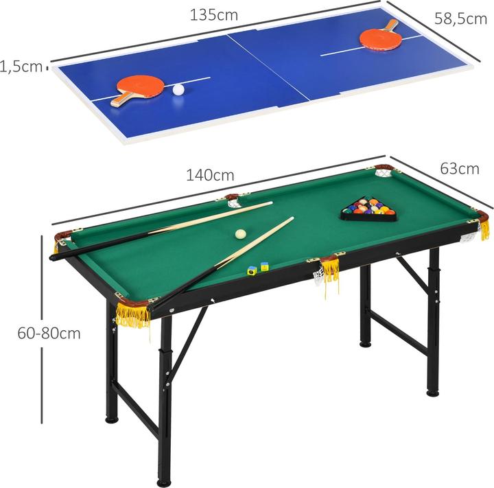 Actual product image Jamb 2in1 multigame game table table tennis & billiards