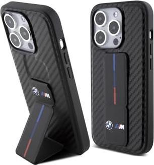 Produktbild BMW BMHCP15LGSPCCK iPhone 15 Pro 6.1" czarny/black hardcase Grip Stand Smooth & Carbon (Apple iPhone 15 Pro)