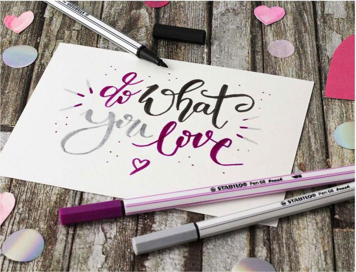 Produktbild STABILO Pen 68 brush Premium-Filzstift (Hellgrün, 1 x)
