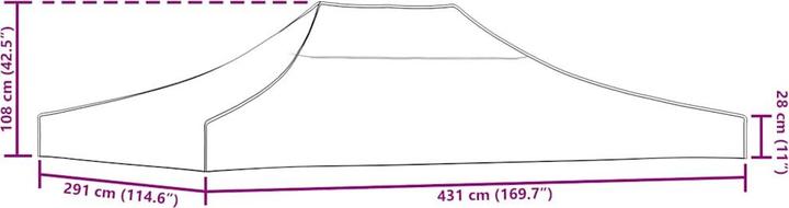 Produktbild VidaXL Zeltdach (430 cm, 290 cm)