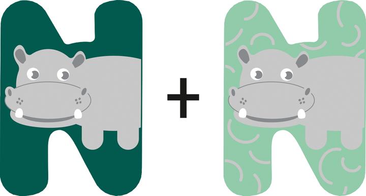 Actual product image small foot Holzbuchstabe Kinderzimmer N