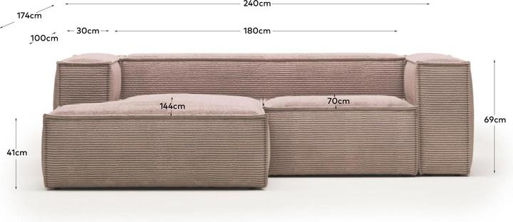Produktbild Kave Home Blok (Ecksofa, 3-Sitzer)