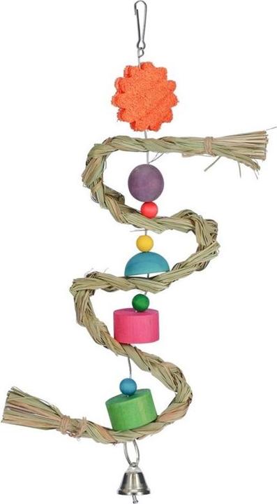 Actual product image Kerbl Bird toy Nature with bell and sisal