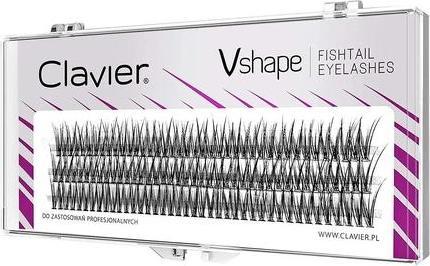 Actual product image Clavier Vshape Tufts Eyelashes 14Mm (Artificial eyelashes)