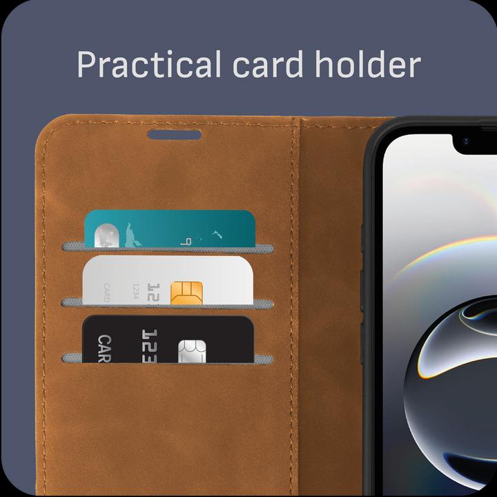 Produktbild Cazy Premium-Geldbörsen-Etui, Magnetisches Geldbörsen-Etui, Kartenfächer, Ständer (Apple iPhone 16e)