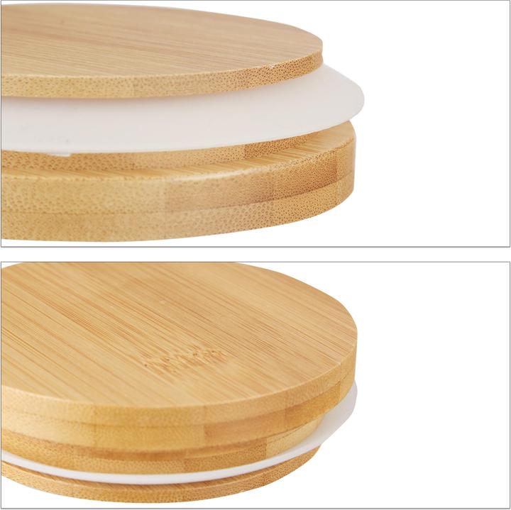 Actual product image Relaxdays Glass Storage Jars, Set of 3 (1 l)