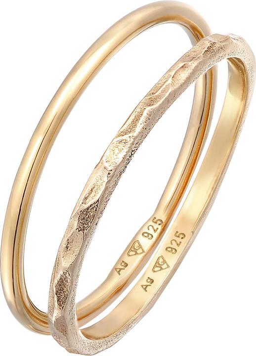 Immagine prodotto Elli Anello a fascia impilabile Set di 2 anelli in argento 925 (54, 925 Argento)