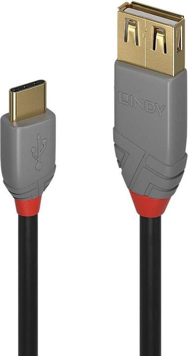 Produktbild Lindy 0,15m USB 2.0 Typ C an A Anthra Line (0.15 m, USB 2.0)
