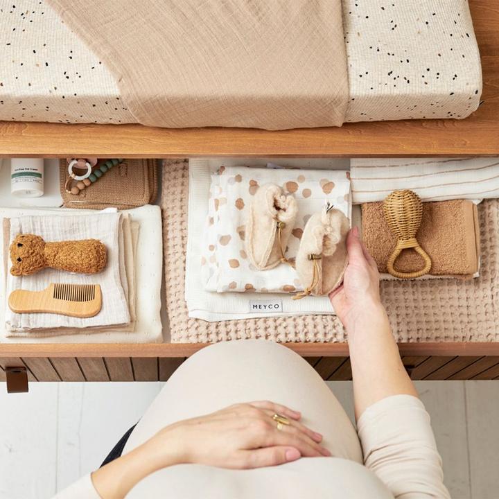 Productafbeelding Meyco Baby Uni voorgewassen mousseline luiers - pak van 3 - offwhite/soft sand/taupe - 70x70cm (70 cm, 70 cm)