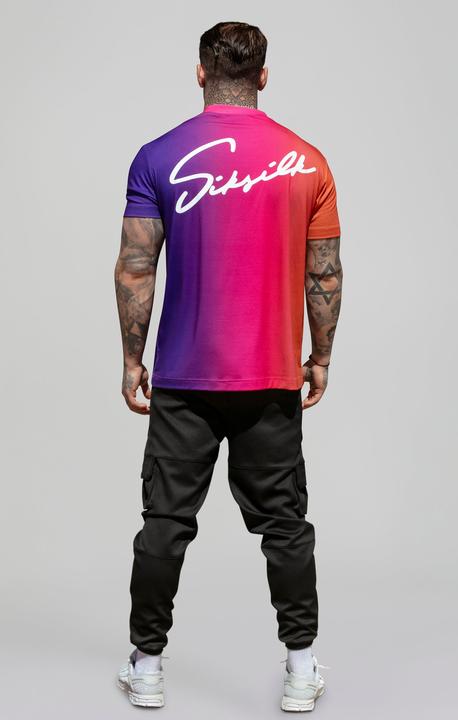 Immagine prodotto Siksilk T-shirt Script Fade in rosa e viola (M)