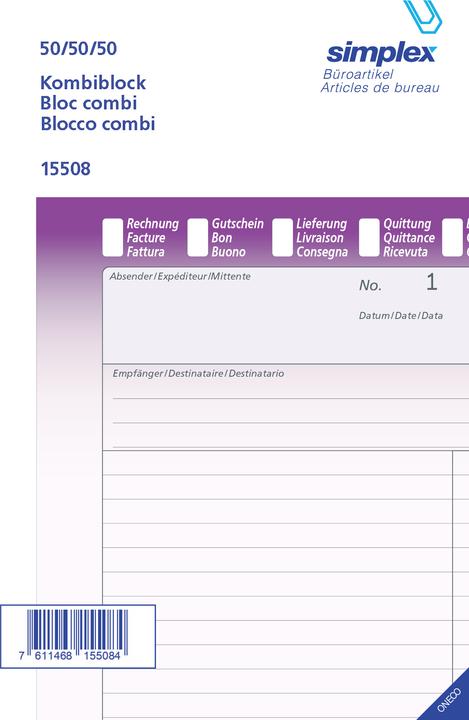Simplex Copy pad combi Oneco (150 x)